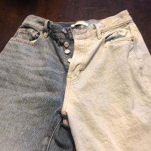 PacSun two tone high waisted straight leg jeans